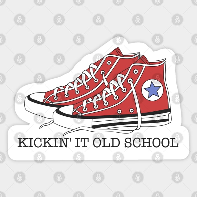 Old School Chucks Sticker by IndigoLark